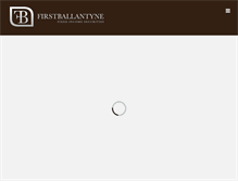 Tablet Screenshot of firstballantyne.com